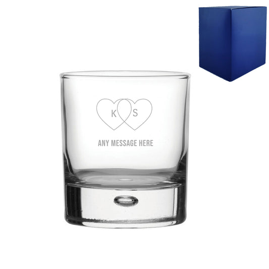 Engraved Valentines Day Bubble Whisky, Gift Boxed