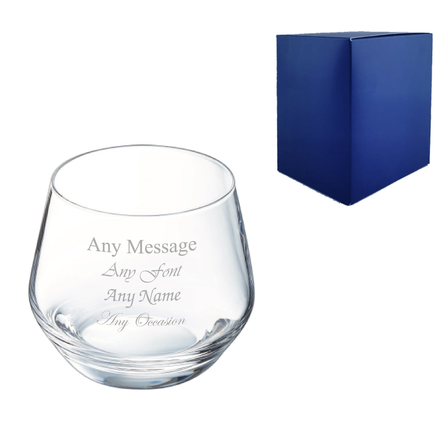 Engraved Lima Rocks Tumbler Glass, 11.8oz/350ml, Any Message