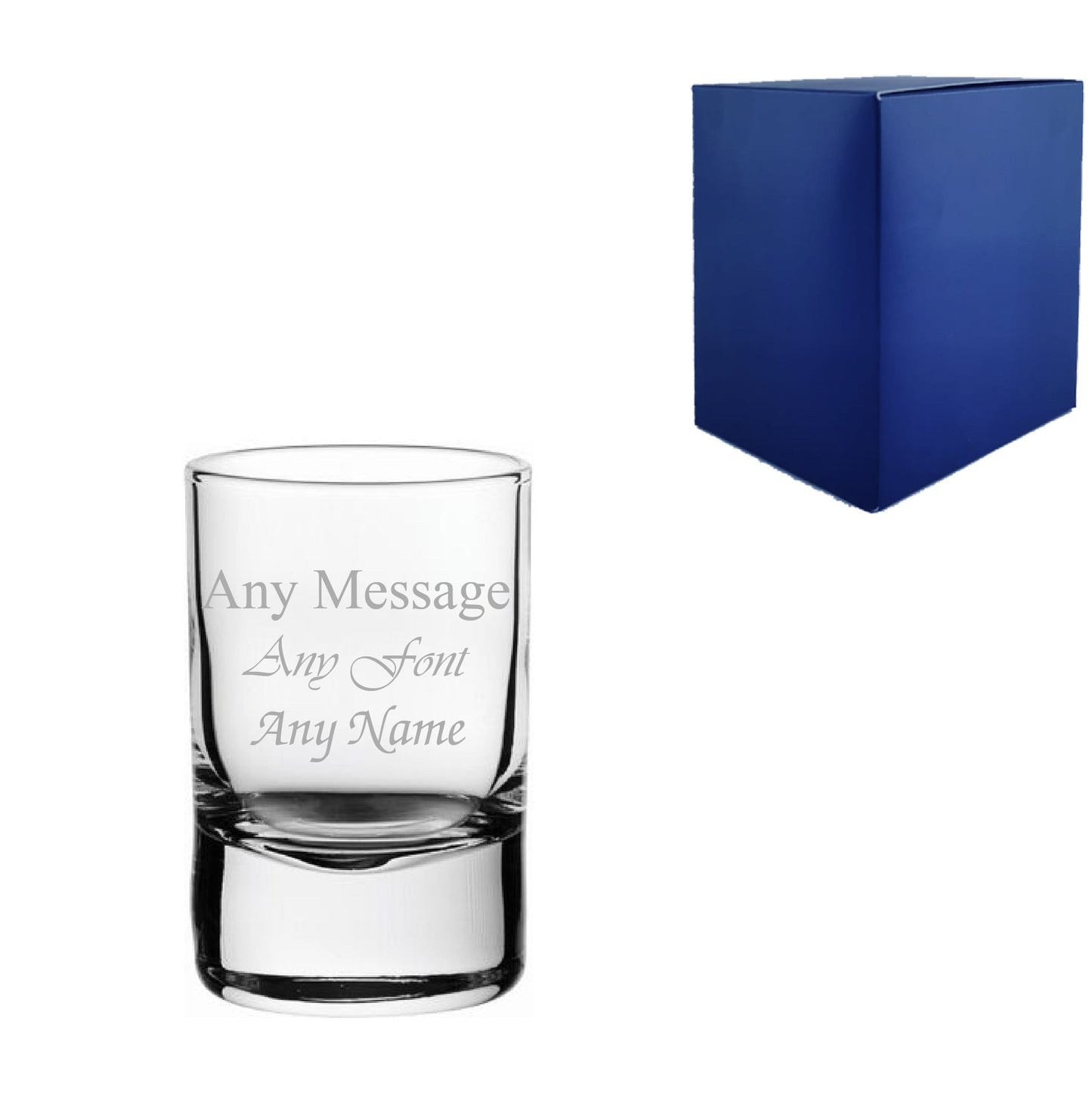 Engraved 2oz/59ml Side Shot Glass, Any Message for Any Occasion