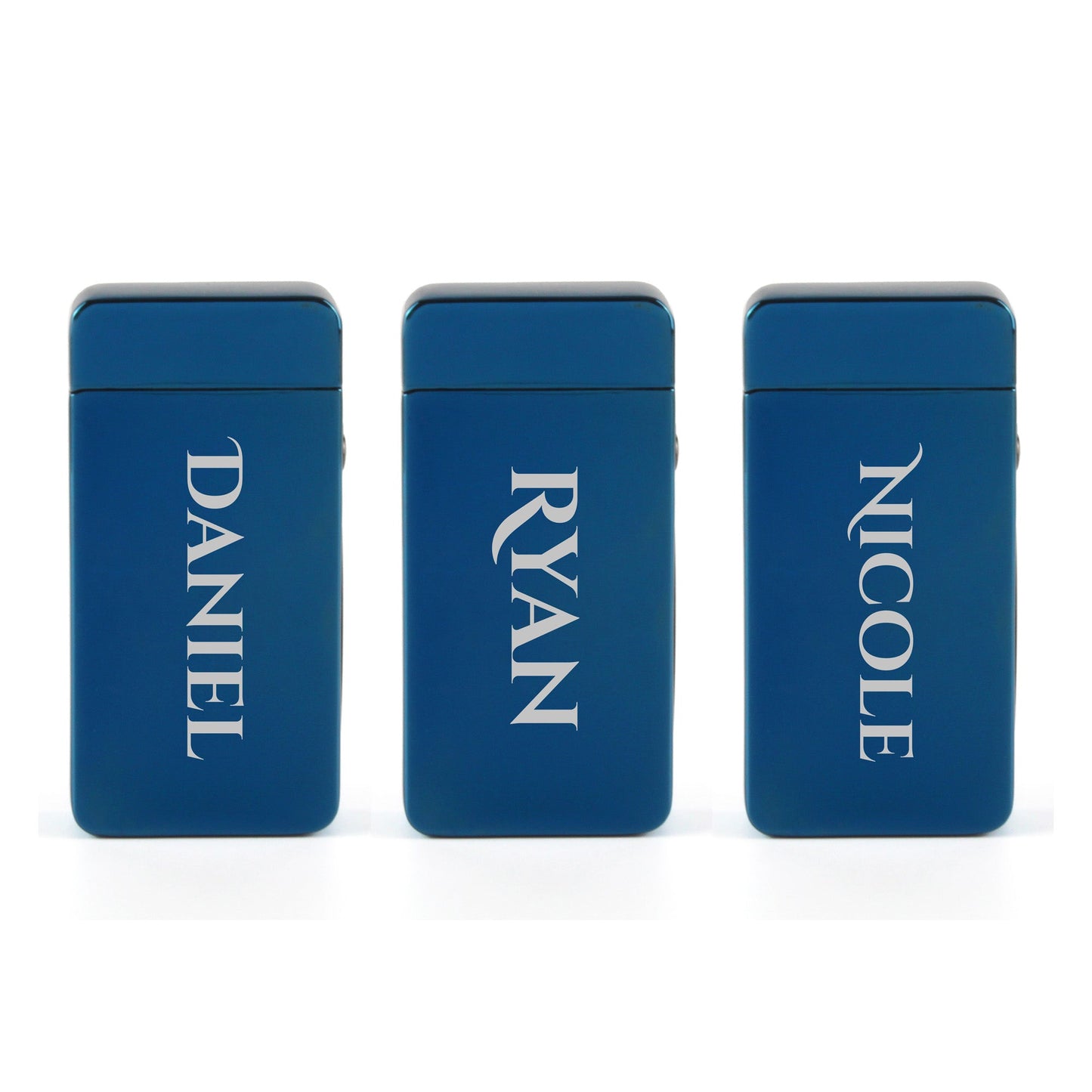 Engraved Electric Arc Lighter, Blue, Any Name, Gift Boxed