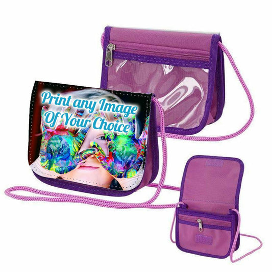 Personalised Printed Sling bag - Pink and Purple