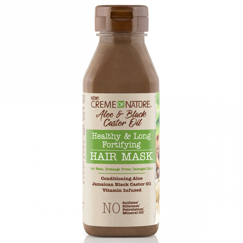 Creme of Nature Aloe & Black Castor Oil Fortifying Hair Mask 12 oz / 355 ml - For Hydration & Strength