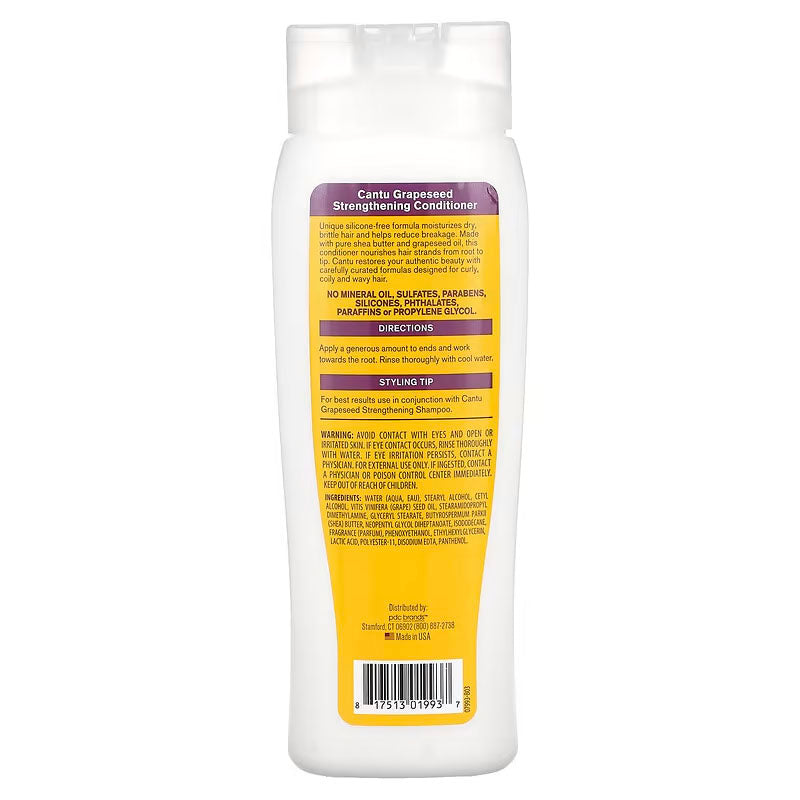 Cantu Grapeseed Conditioner 13.5 oz / 400 ml - For Natural Curls & Strengthening Hair