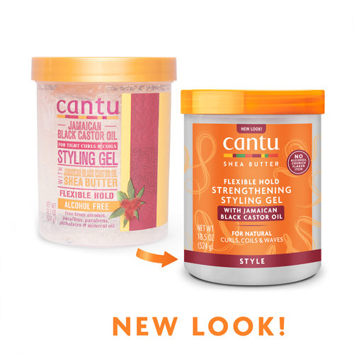 Cantu Strengthening Styling Gel with Jamaican Black Castor Oil for Defined Curls & Healthy Hair 524 g/18.48 oz