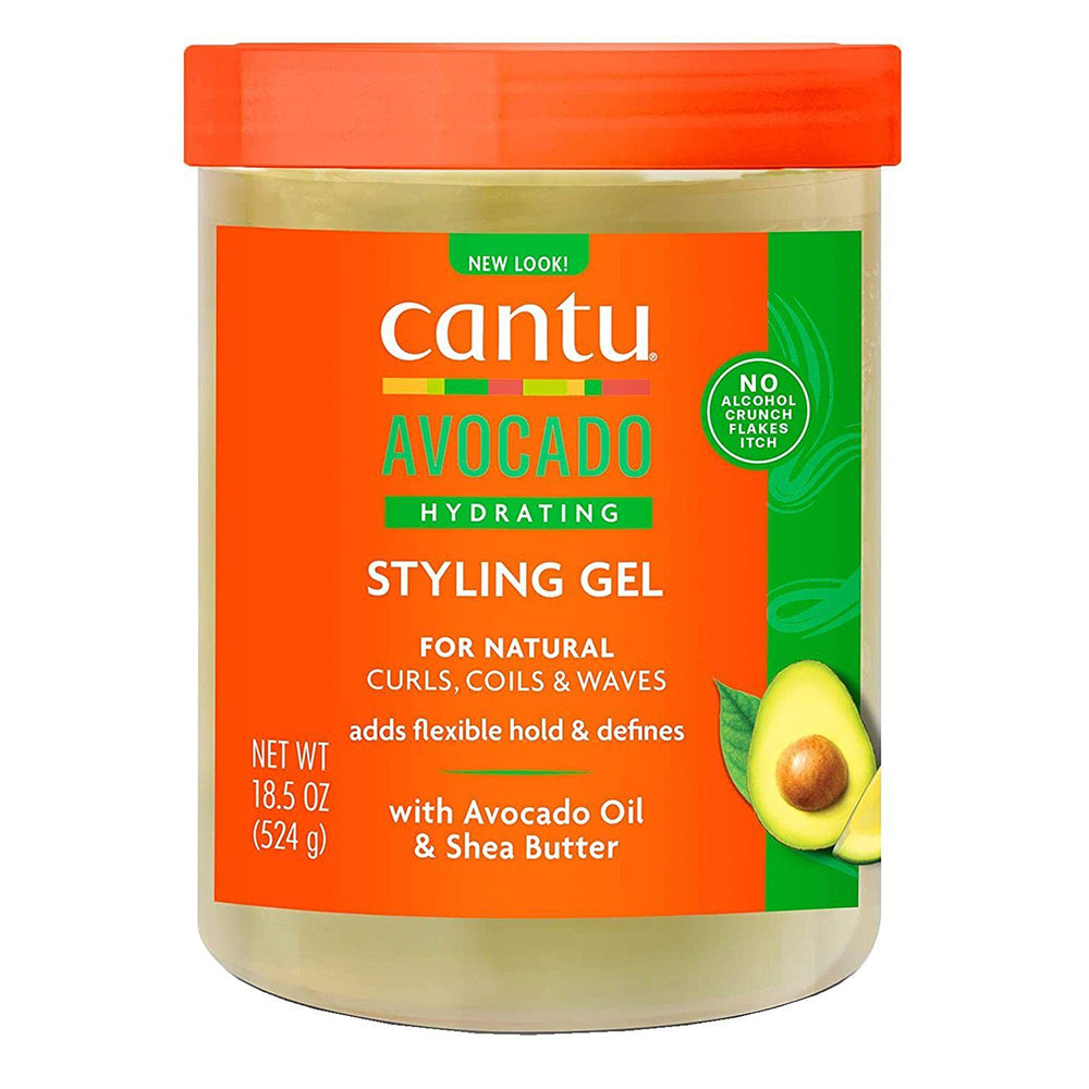 Cantu Avocado Styling Gel 18.5 oz / 524 gm - For Defined, Hydrated Curls