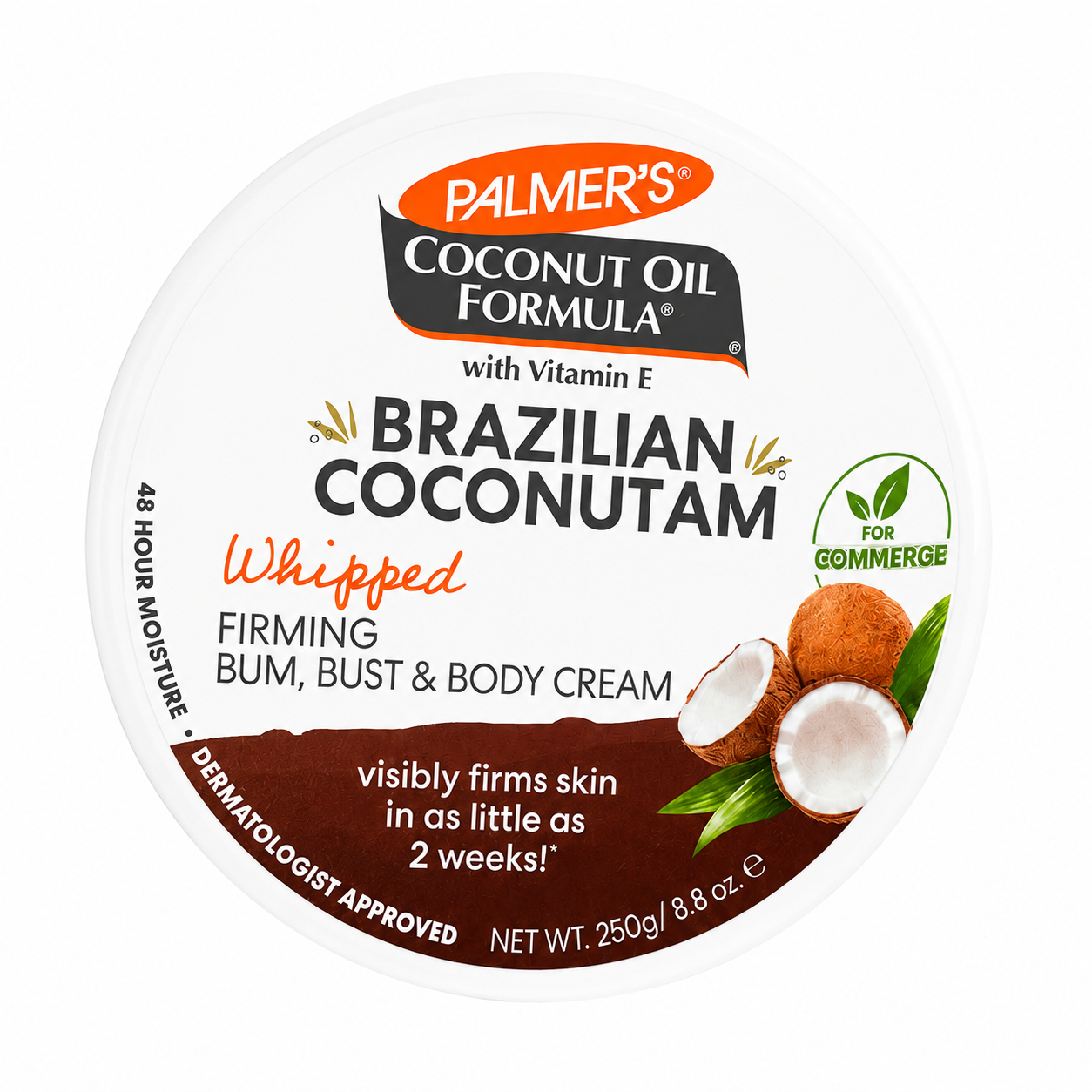 Palmer's Brazilian Coconut Whipped Firming Bum, Bust & Body Cream 250g