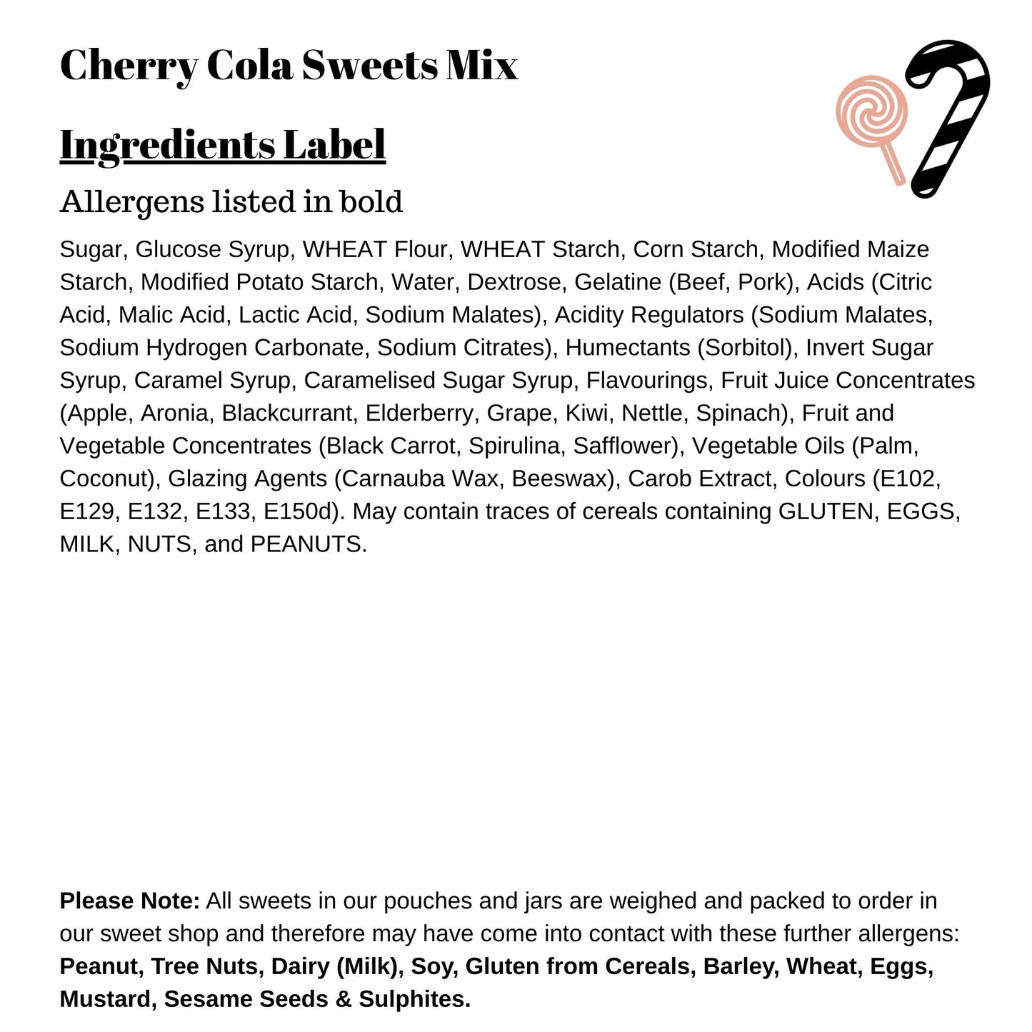 Cherry Cola Sweets Mix