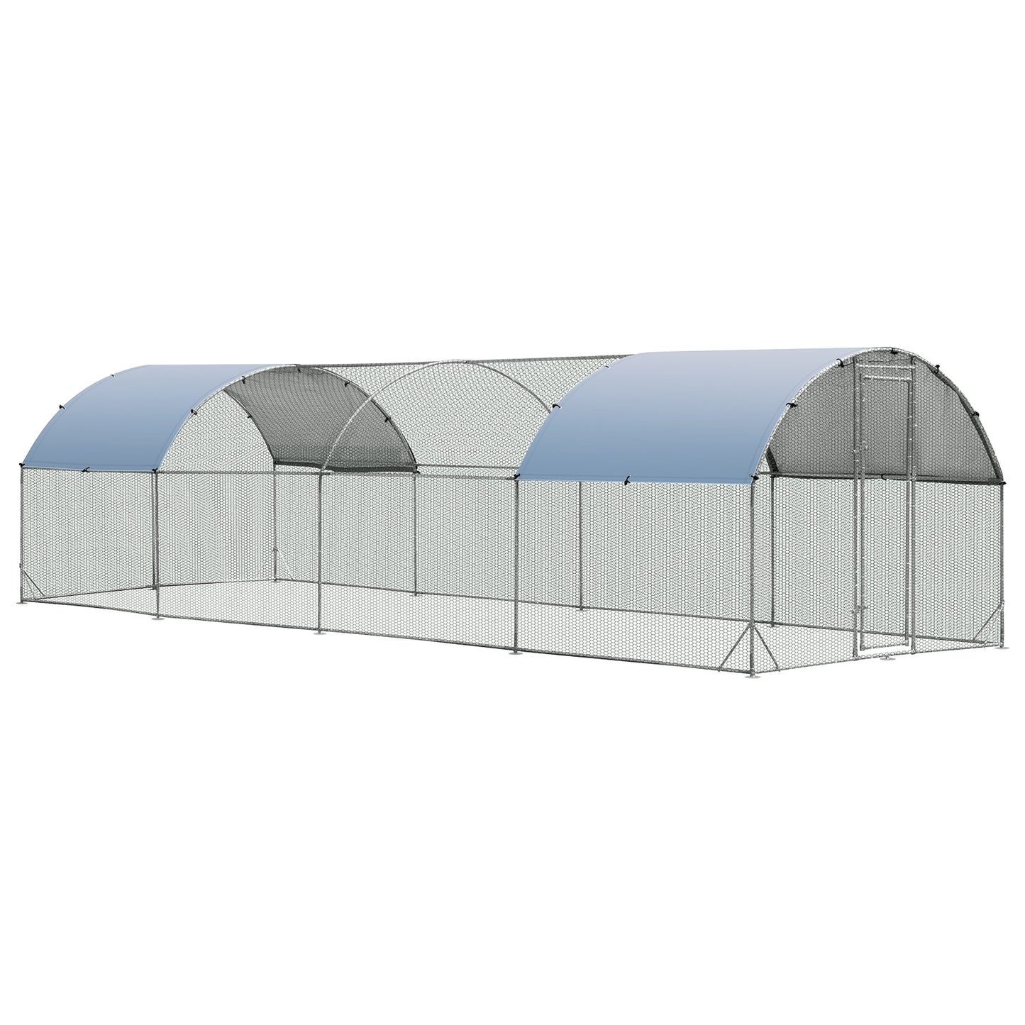 Chicken Coop with Waterproof and Sun-protective Cover for Backyard, Farm-L