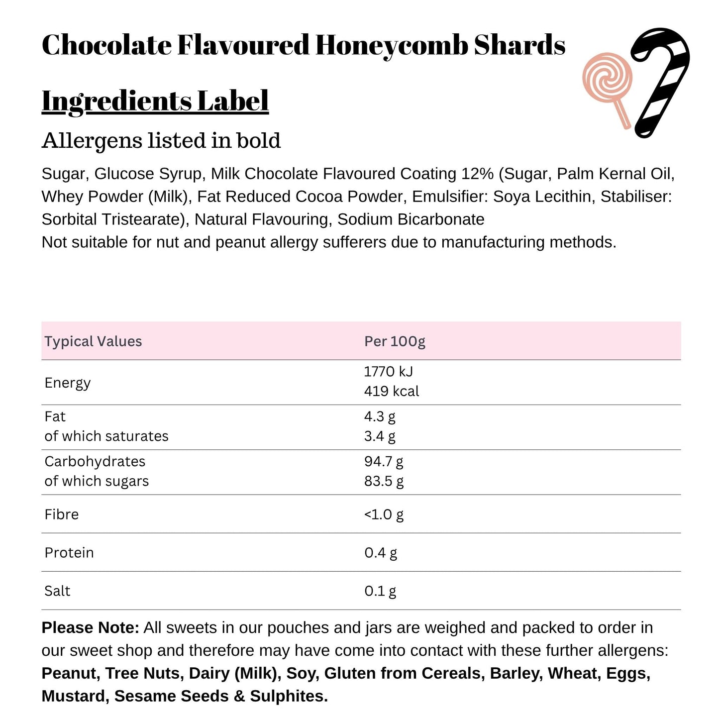 Chocolate Flavoured Honeycomb Shards