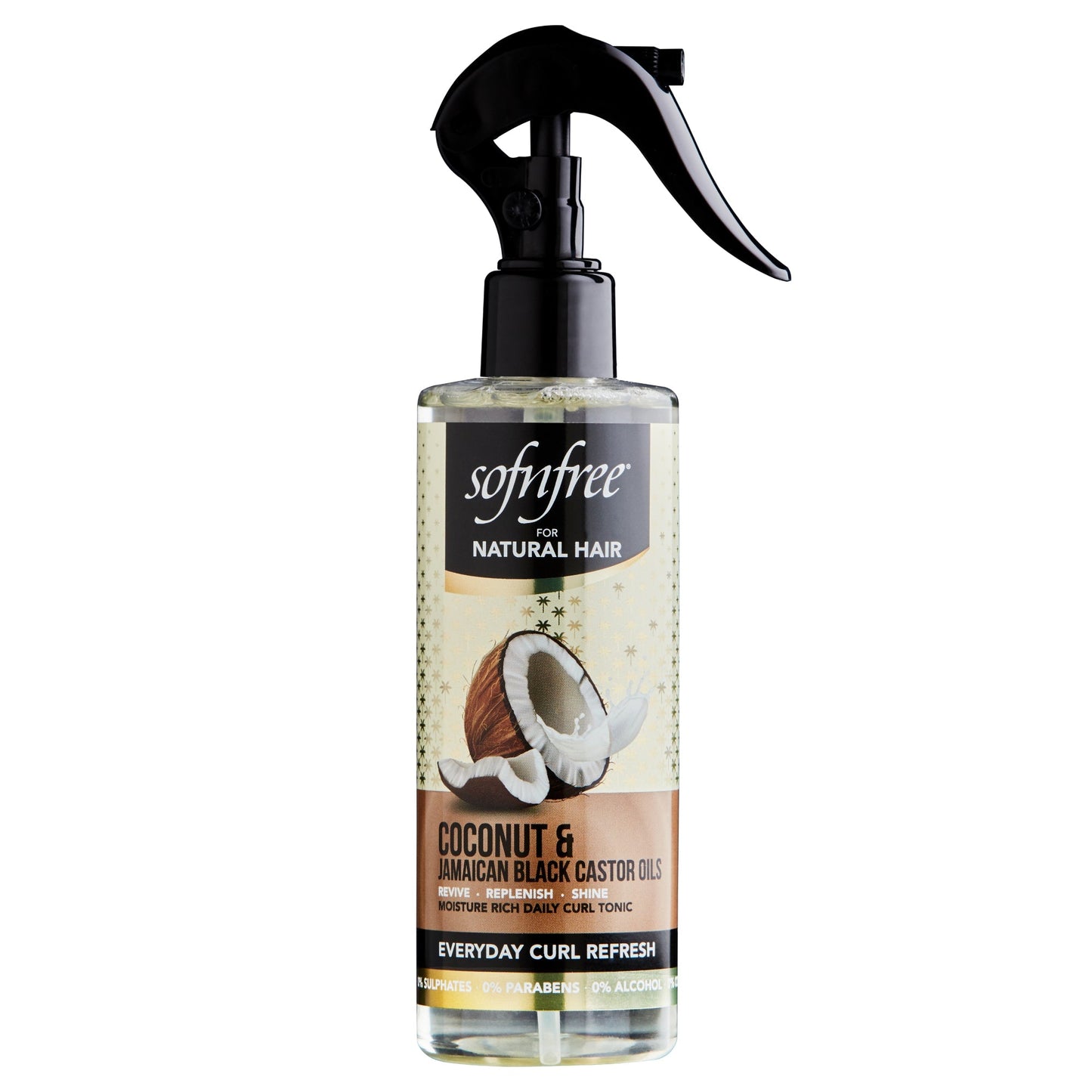 Sof n Free Coconut & Jamaican Black Castor Oil Everyday Curl Refresh: Hydrate & Define Curls for Wavy, Curly, Coily Hair