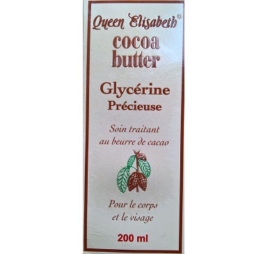 Queen Elisabeth Cocoa Butter Glycerine Hydrating & Softening Lotion for Dry & Dull Skin 200ml/6.76 oz