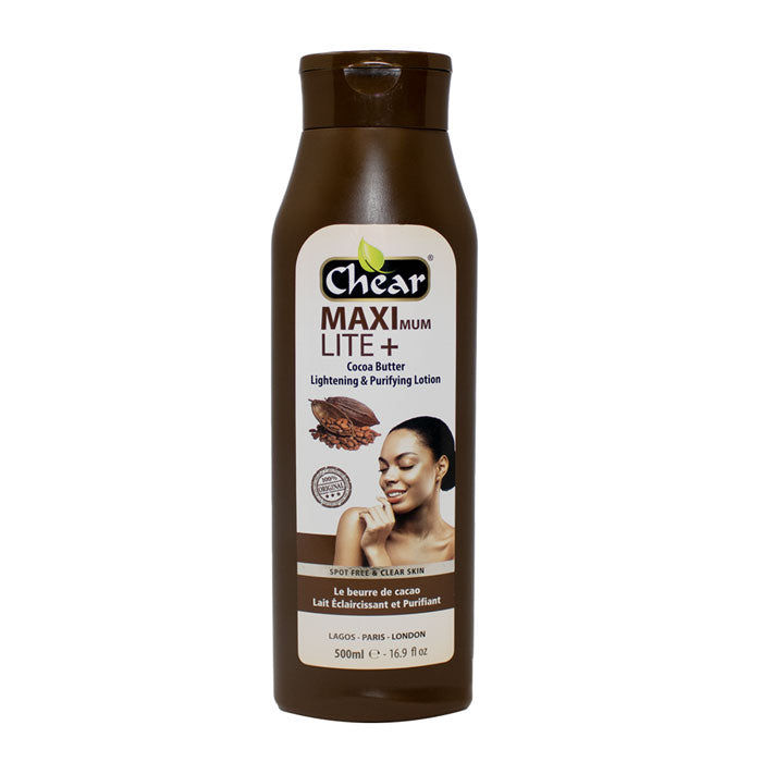 Chear Cocoa Butter Lightening Body Lotion for Radiant, Even Skin Tone - 500ml/16.91 oz
