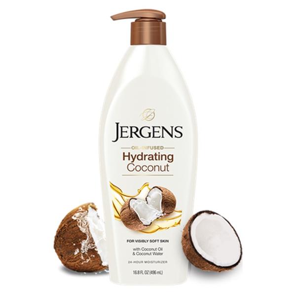 Jergens Hydrating Coconut Daily Moisturizer for Dry Skin 496 ml / 16.77 oz