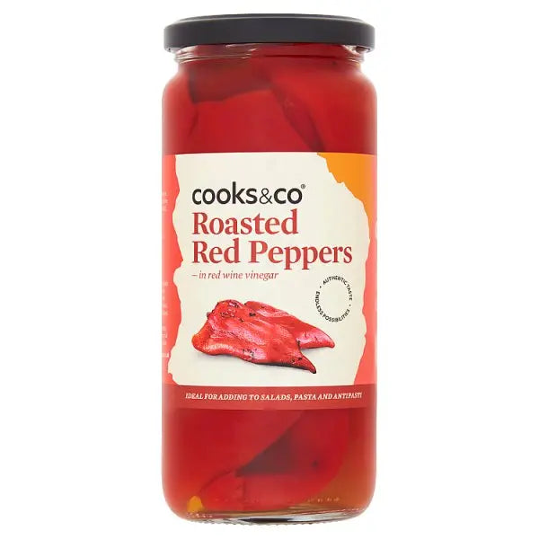 Cooks & Co Roasted Red Peppers in Red Wine Vinegar 360g