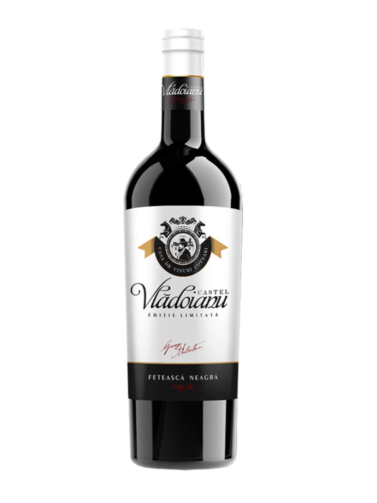 Cotnari Castel Vladoianu Feteasca Neagra Red Wine with branded glass (Limited edition)