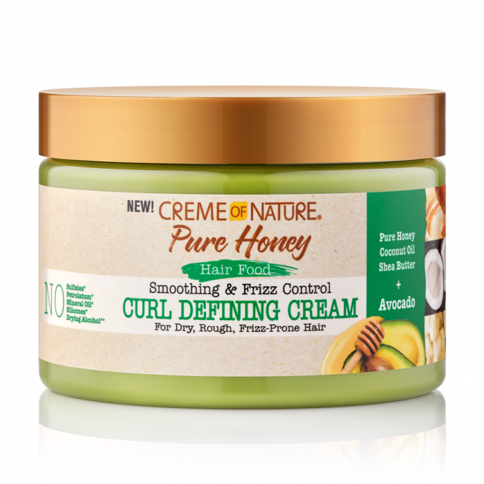 Creme of Nature Pure Honey Hair Food Curl Defining Cream 11.5 oz / 340 ml - For Defined, Frizz-Free Curls