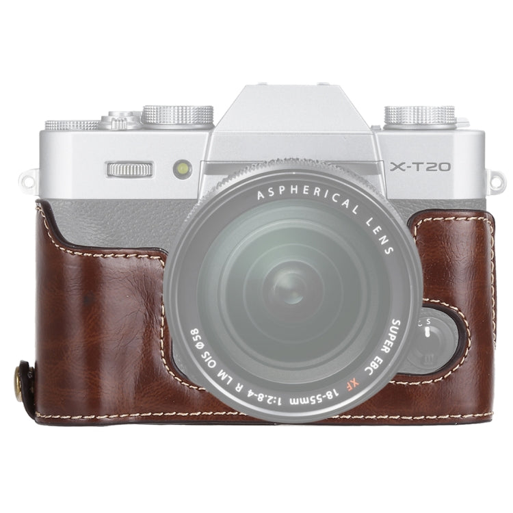 1/4 inch Thread PU Leather Camera Half Case Base for FUJIFILM X-T10 / X-T20, For FUJIFILM XT10, For FUJIFILM XT10