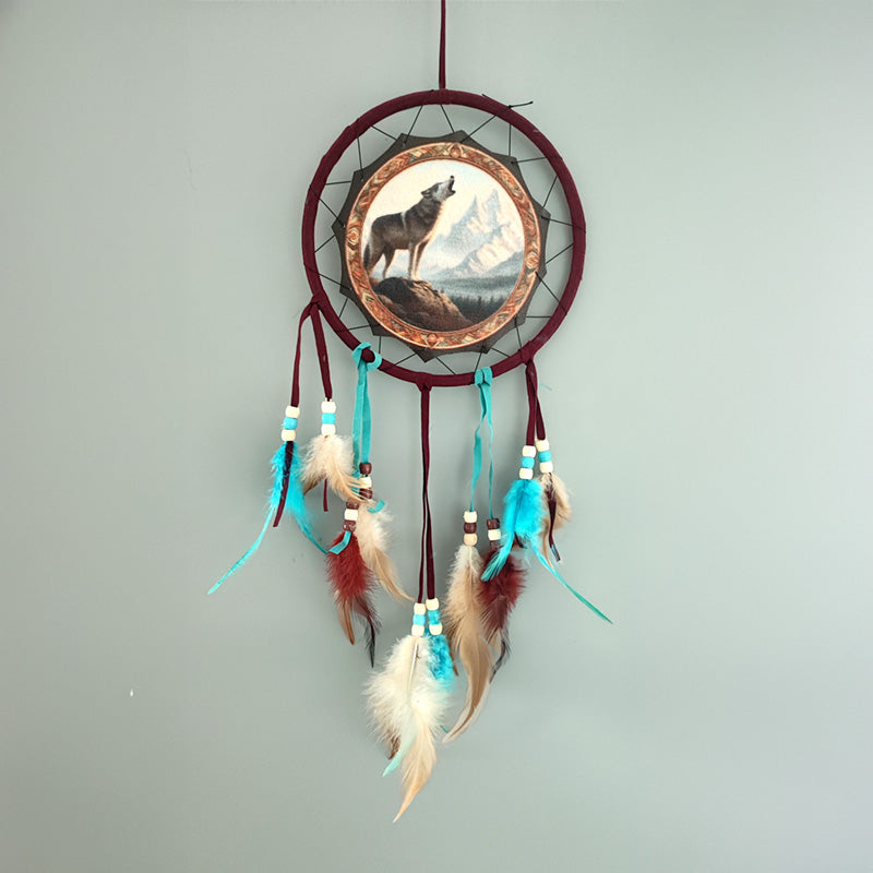 Mountain Wolf Dreamcatcher 16cm