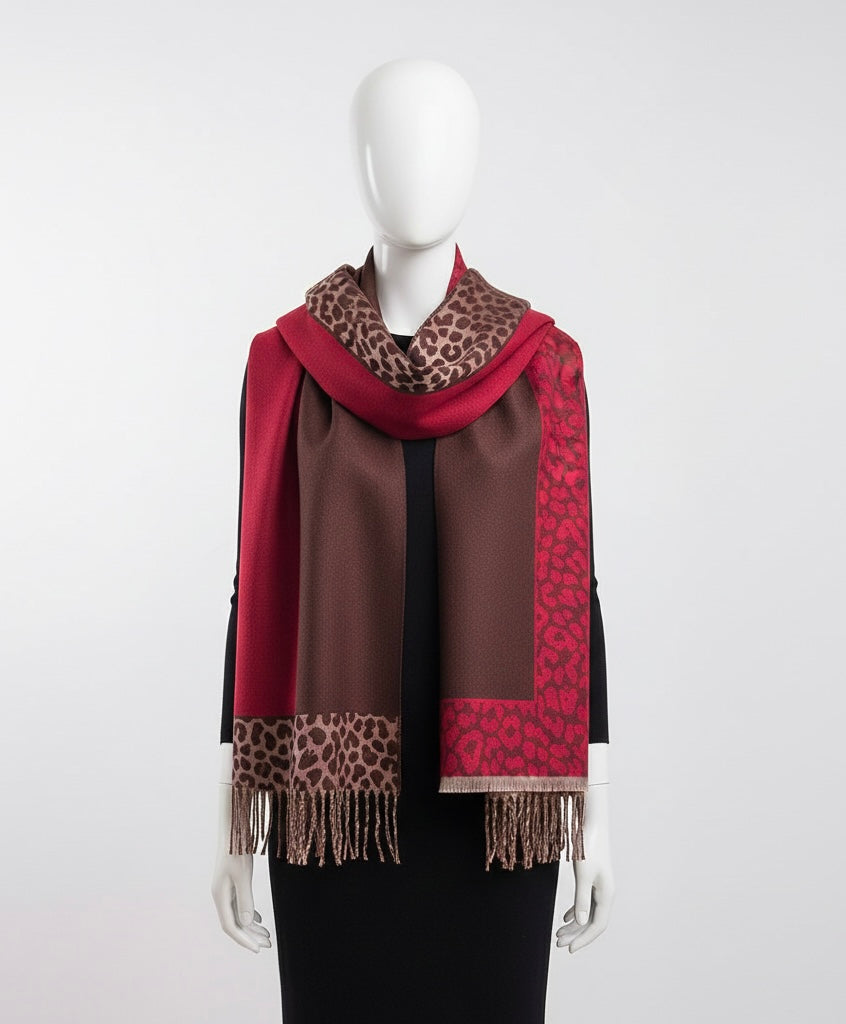 Women's Luxury Leopard Print Artificial Cashmere Scarf