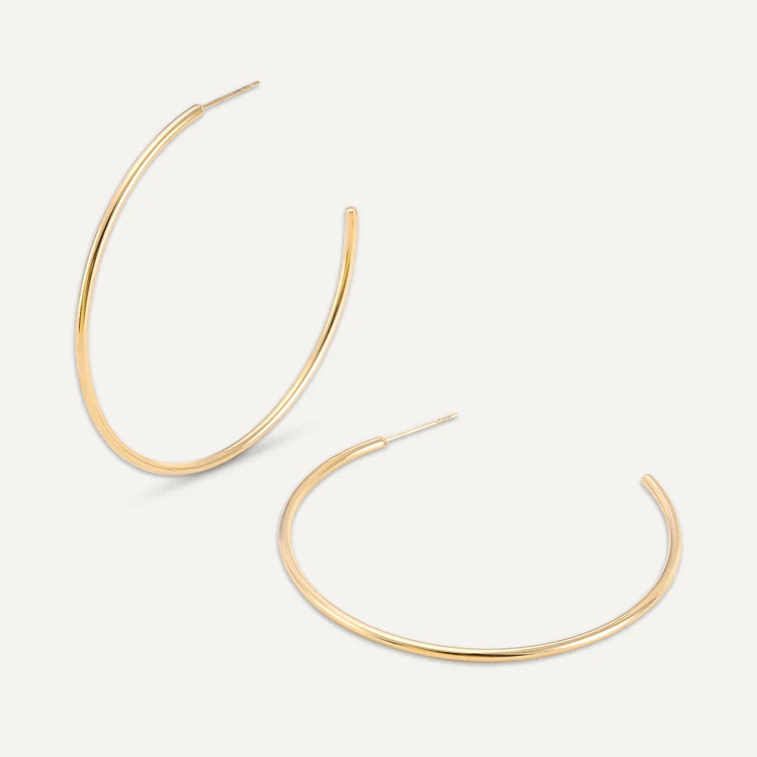 D&X Gold Plates Large Hoop Earrings