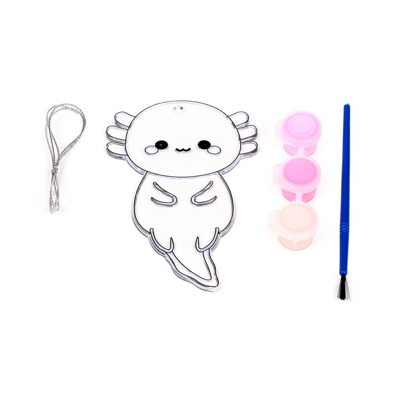 Paint Your Own DIY Suncatcher - Adoramals Maddie the Axolotl
