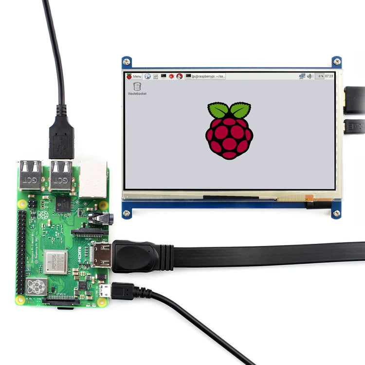 WAVESHARE 7 Inch HDMI LCD (C) 1024×600 Touch Screen for Raspberry Pi Supports Various Systems, 7 Inch HDMI LCD (C)