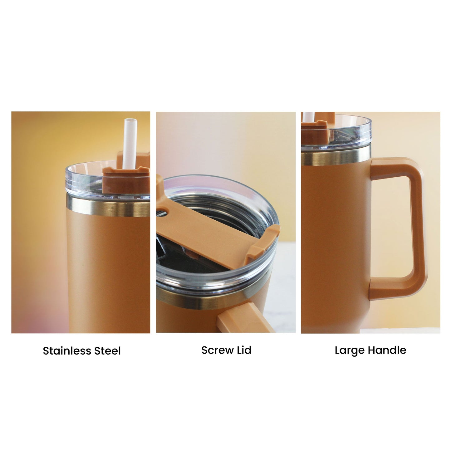 Engraved Extra Large Brown Travel Cup 40oz/1135ml, Any Message