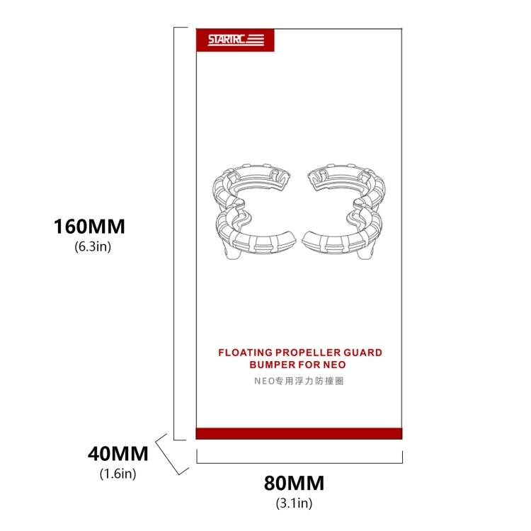 For DJI Neo STARTRC Light Anti-Sink Floating Propeller Guard Bumper (Orange)