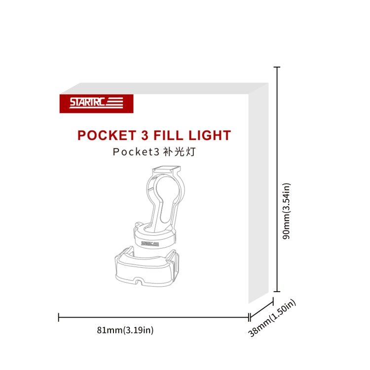 For DJI Pocket 3 STARTRC Cat-ears Magnetic Fill Light with Holder Clip Kit (Grey)