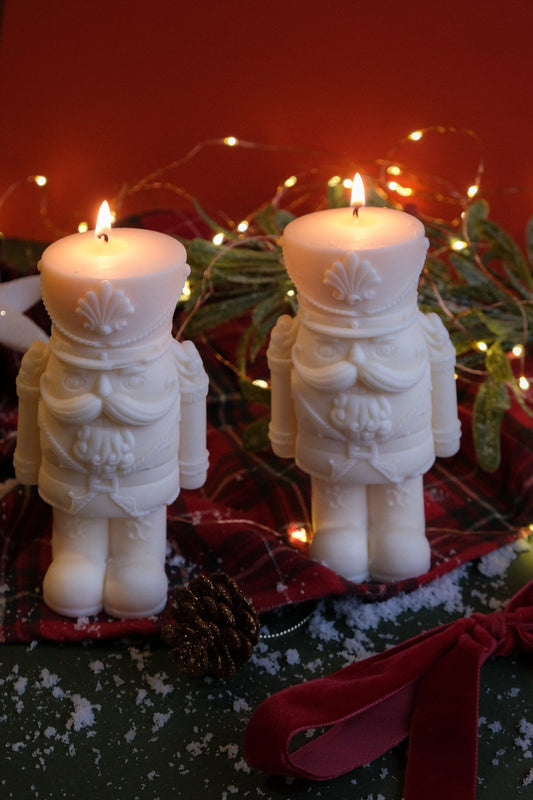Festive Nutcracker Candle
