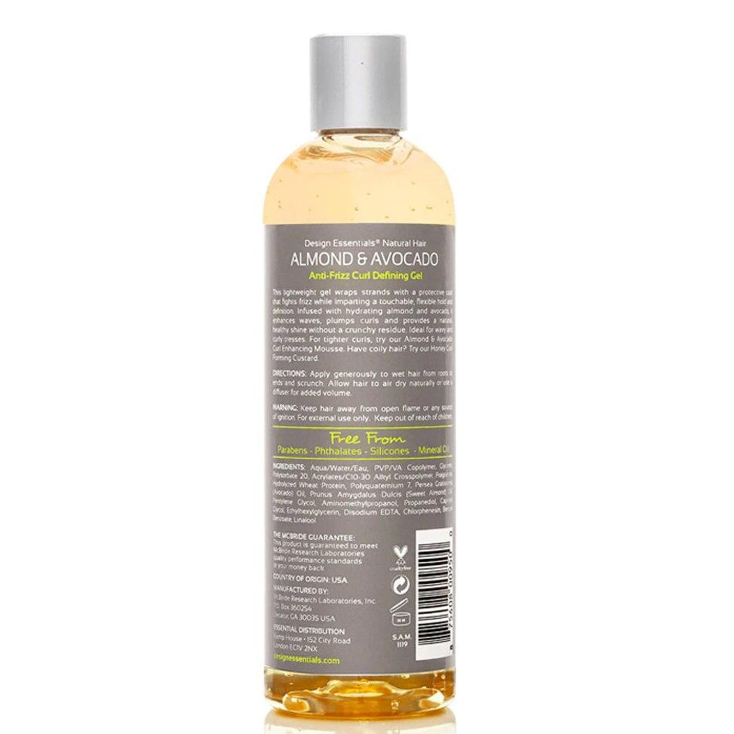 Design Essentials Almond & Avocado Anti-Frizz Curl Defining Gel 12oz