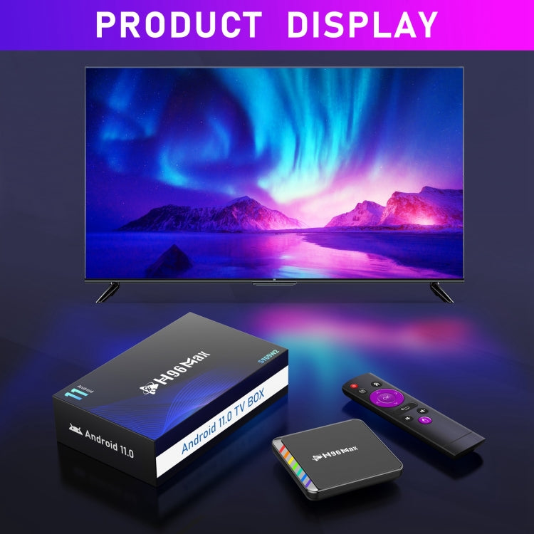 H96 Max W2 4K Ultra HD Android 11.0 Smart TV Box with Remote Control, Amlogic S905W2 Quad-Core, 4GB+64GB, 4GB+64GB