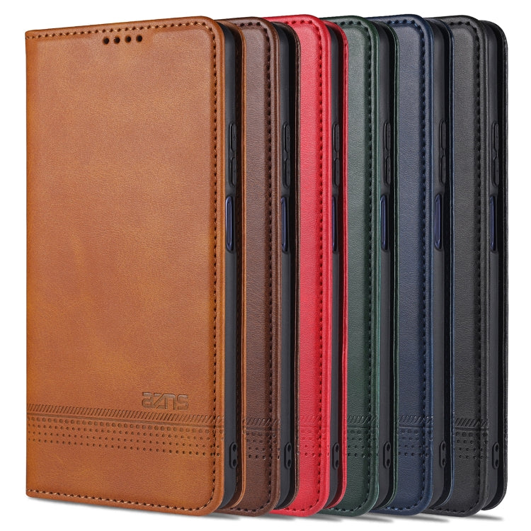 For Xiaomi Mi 10T Lite 5G AZNS Magnetic Calf Texture Horizontal Flip Leather Case with Card Slots & Holder & Wallet(Drak Green)