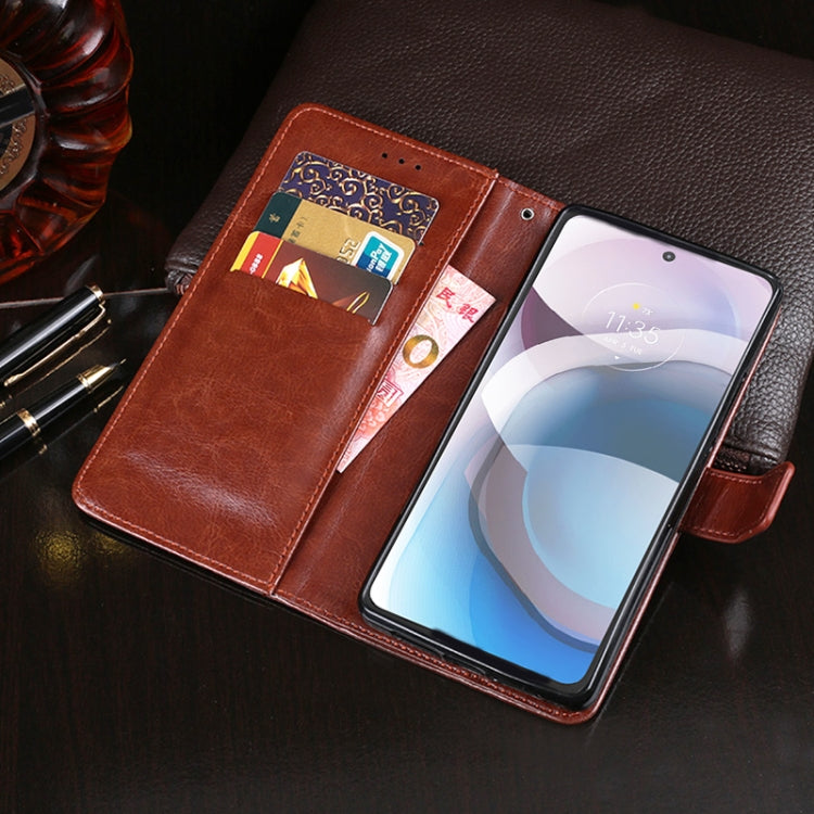For Motorola Moto One 5G Ace idewei Crazy Horse Texture Horizontal Flip Leather Case with Holder & Card Slots & Wallet(Sky Blue)