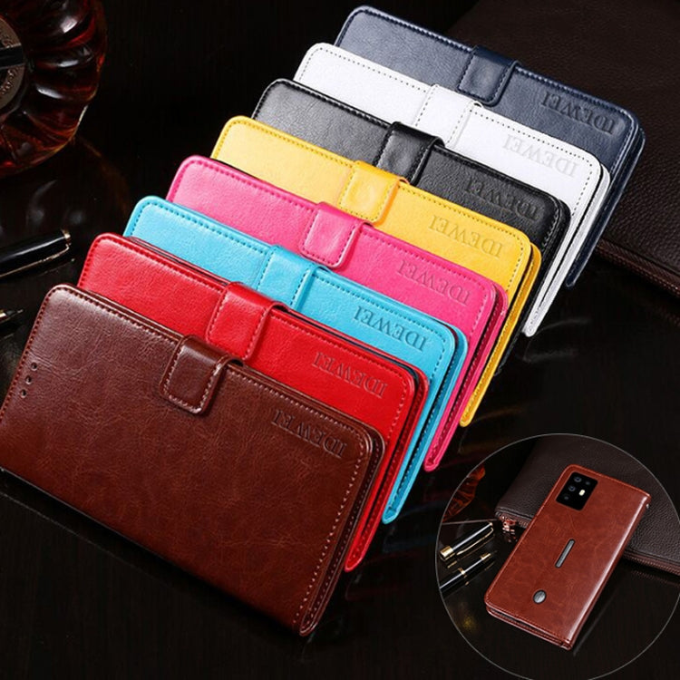 For ZTE Nubia Red Magic 6R idewei Crazy Horse Texture Horizontal Flip Leather Case with Holder & Card Slots & Wallet(Black)