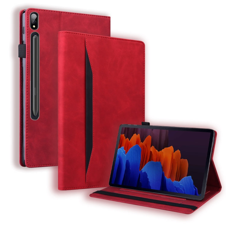 Business Shockproof Horizontal Flip Leather Case with Holder & Card Slots & Photo Frame & Pen Slot & Sleep / Wake-up Function, For Samsung Galaxy Tab S8+ / Tab S8 Plus / Tab S7 FE / Tab S7+ SM-T970 / SM-T976B