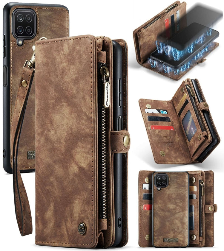 CaseMe Detachable Multifunctional Horizontal Flip Leather Case, with Card Slot & Holder & Zipper Wallet & Photo Frame, For Samsung Galaxy A12