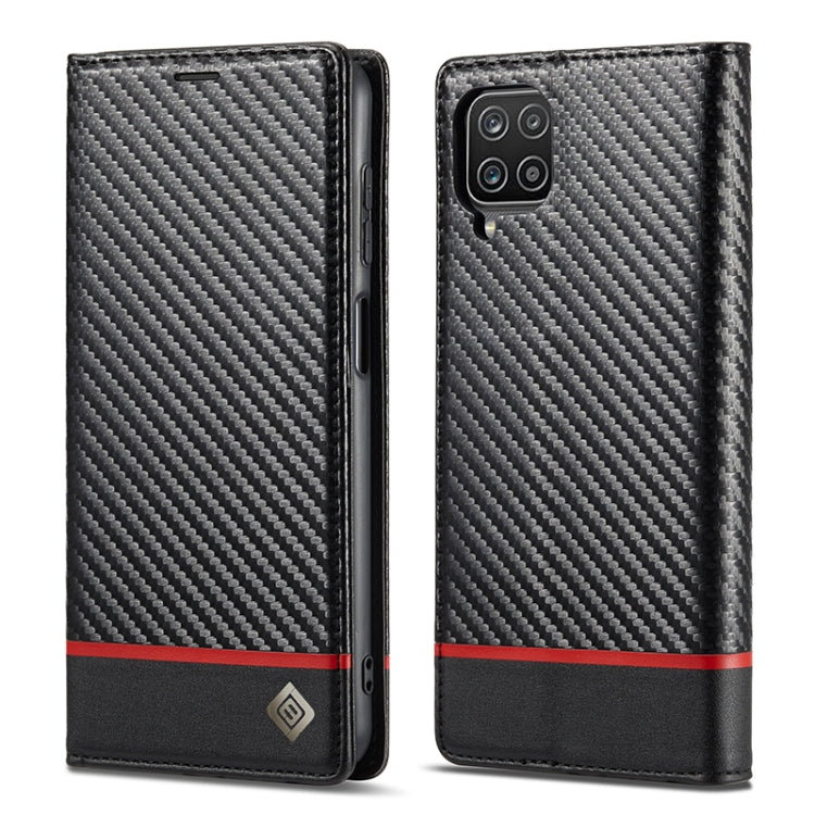 LC.IMEEKE Carbon Fiber PU + TPU Horizontal Flip Leather Case with Holder & Card Slot & Wallet, For Samsung Galaxy A12 5G, For Samsung Galaxy A22 4G, For Samsung Galaxy A22 5G, For Samsung Galaxy A32 4G, For Samsung Galaxy A51 4G / M40s