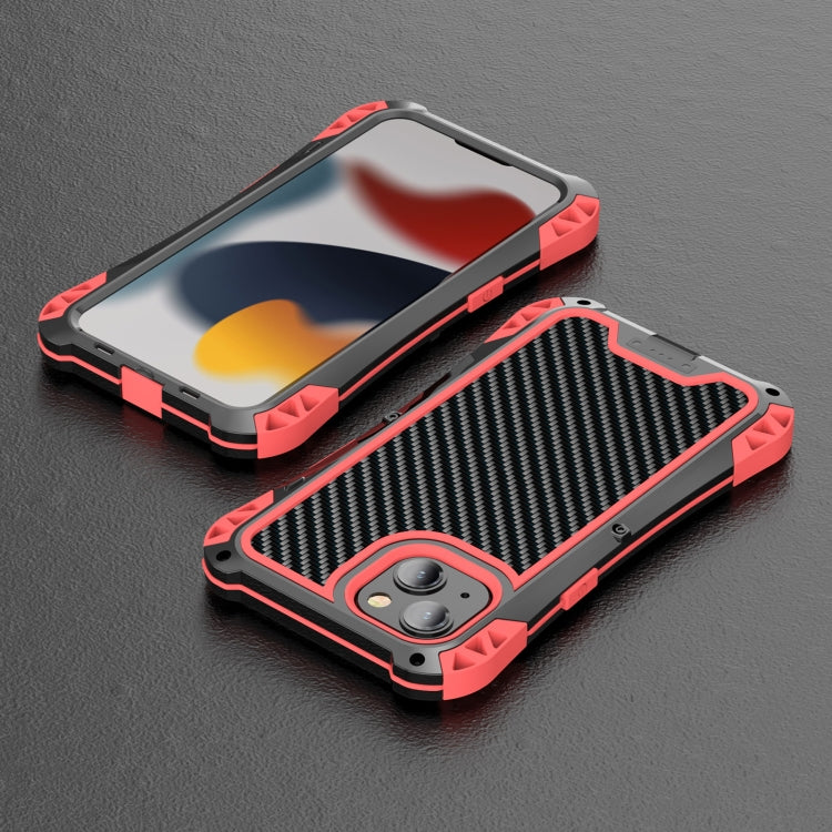 For iPhone 13 R-JUST AMIRA Shockproof Dustproof Waterproof Metal Protective Case(Red)