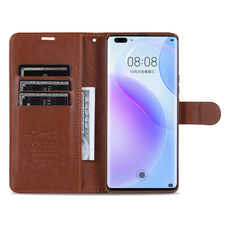 AZNS Sheepskin Texture Horizontal Flip Leather Case with Holder & Card Slots & Wallet For Honor 50 Pro(Red)