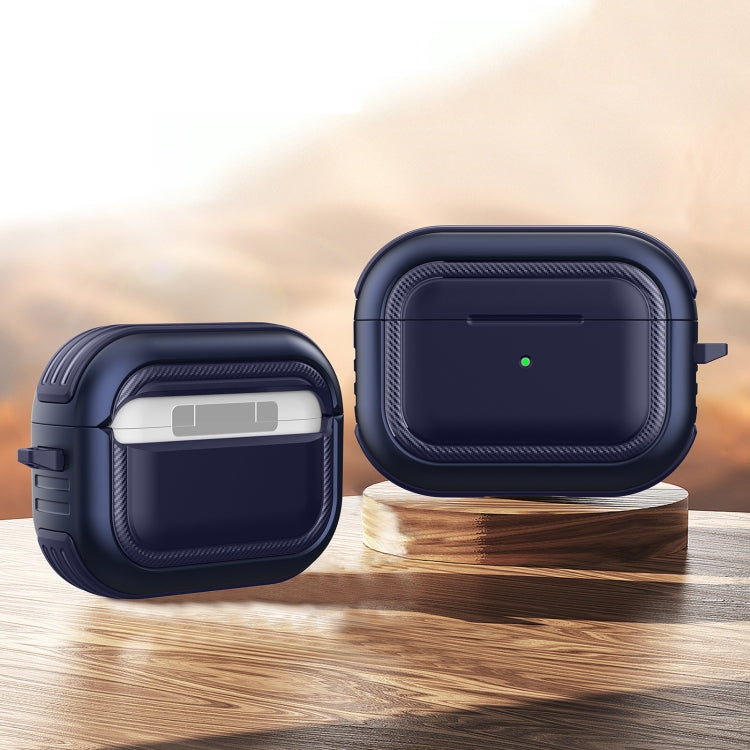 Wireless Earphones Shockproof TPU + PC Protective Case with Carabiner, For AirPods Pro