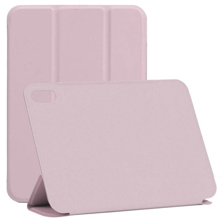 Horizontal Flip Ultra-thin Double-sided Clip Non-buckle Magnetic PU Tablet Leather Case With Three-folding Holder & Sleep / Wake-up Function, For iPad mini 2024 / mini 6