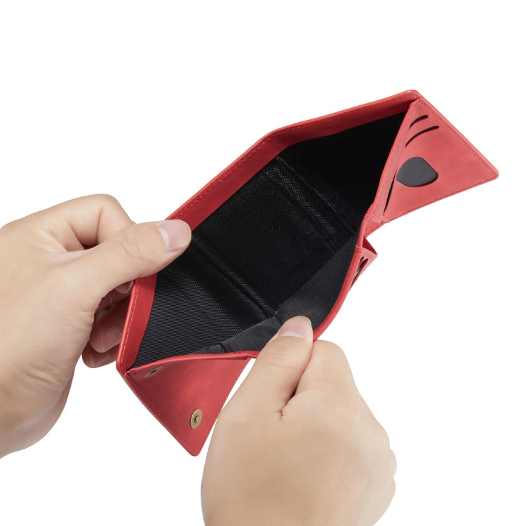 DG.MING M1 Series 3-Fold Multi Card Wallet(Red)