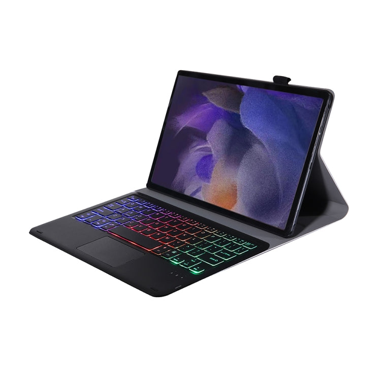 A08-AS Ultra-thin Backlight Bluetooth Keyboard Leather Case with Touchpad For Samsung Galaxy Tab A8 2021 SM-X205 / SM-X200, A08-AS