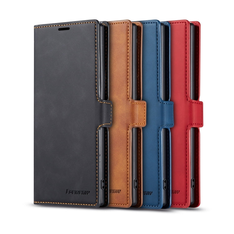For Galaxy Note10 Forwenw Dream Series Oil Edge Strong Magnetism Horizontal Flip Leather Case with Holder & Card Slots & Wallet & Photo Frame(Blue)