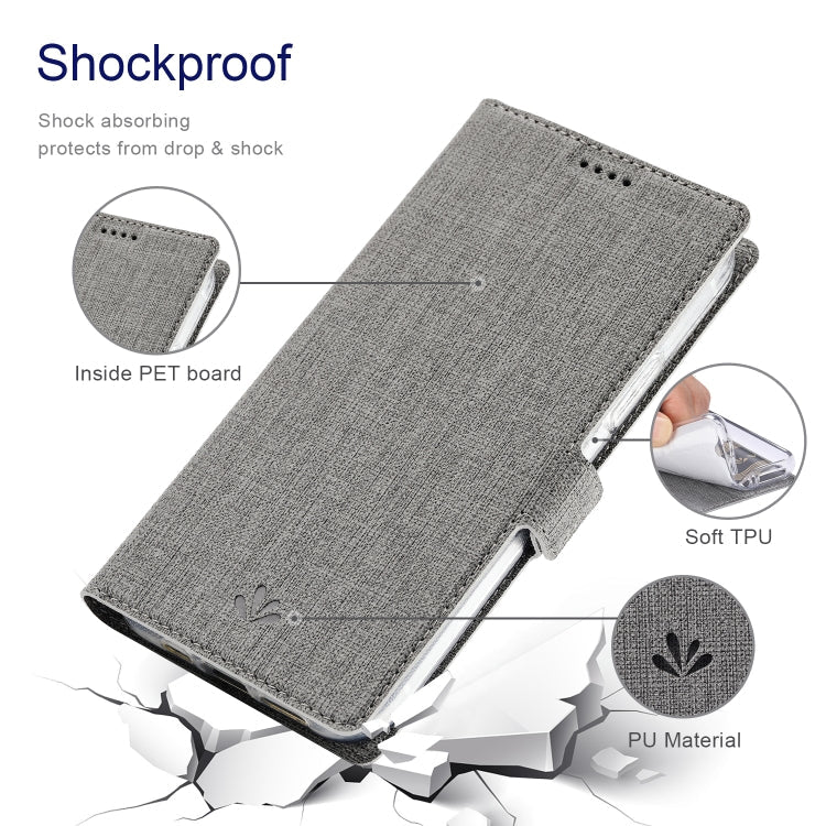 For OnePlus Nord N100 ViLi K Series Shockproof Magnetic Buckle Leather Phone Case(Grey)