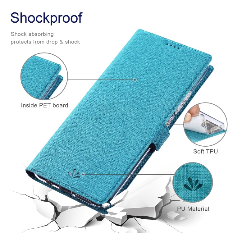 For Samsung Galaxy S21 FE 5G ViLi K Series Magnetic Buckle Horizontal Flip Leather Phone Case(Blue)