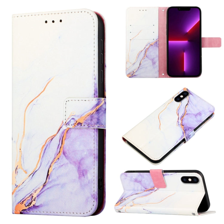 PT003 Marble Pattern Flip Leather Phone Case, For iPhone 11 Pro Max, For iPhone SE 2022 / SE 2020 / 8 / 7, For iPhone X / XS, For iPhone XS Max
