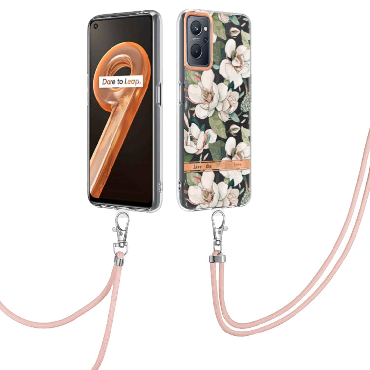 Flowers Series TPU Phone Case with Lanyard, For OnePlus N20 5G, For OPPO Realme 9 Pro+ 5G, For OPPO Realme 9 Pro 5G, For OPPO Realme 9i/A36/A96 4G