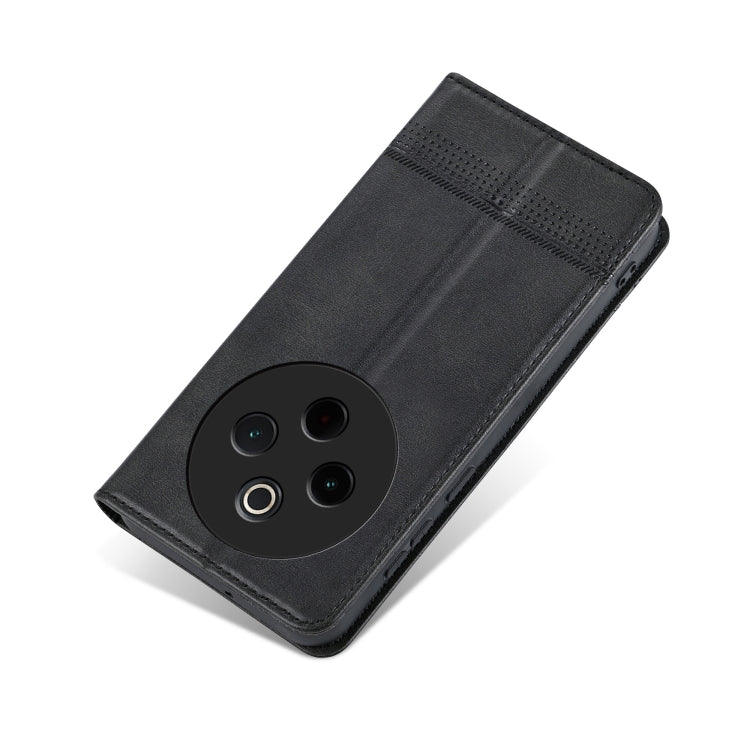 For vivo Y300 Pro AZNS Magnetic Calf Texture Leather Phone Case(Black)